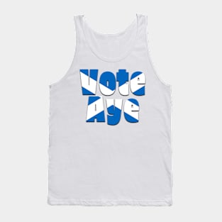 Vote Aye - for Scottish Independence design Tank Top